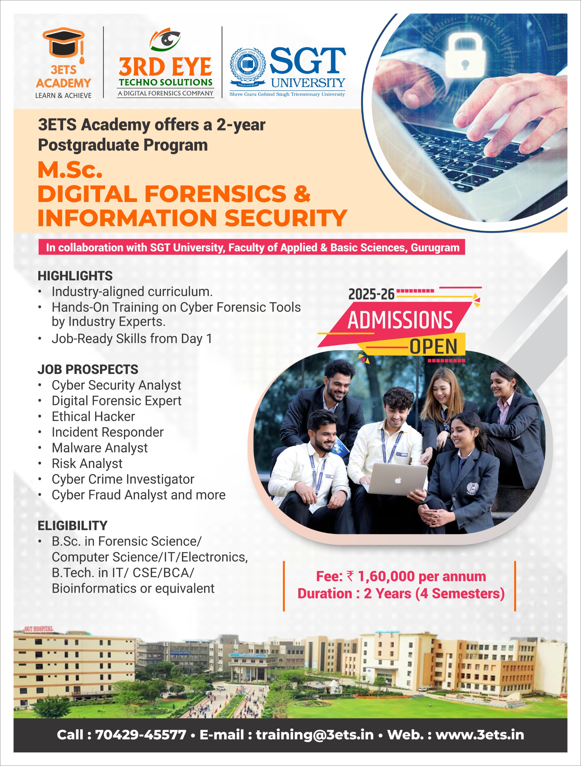 M.Sc. Digital Forensics Program Flyer